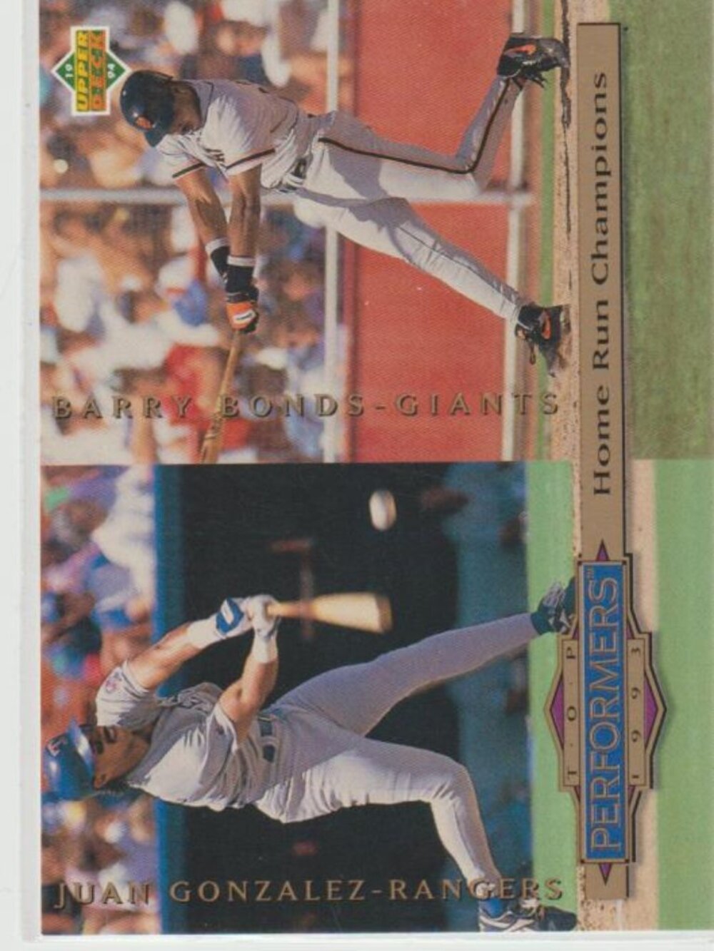Bonds/Gonzalez 1994 Upper Deck Top Performers #313